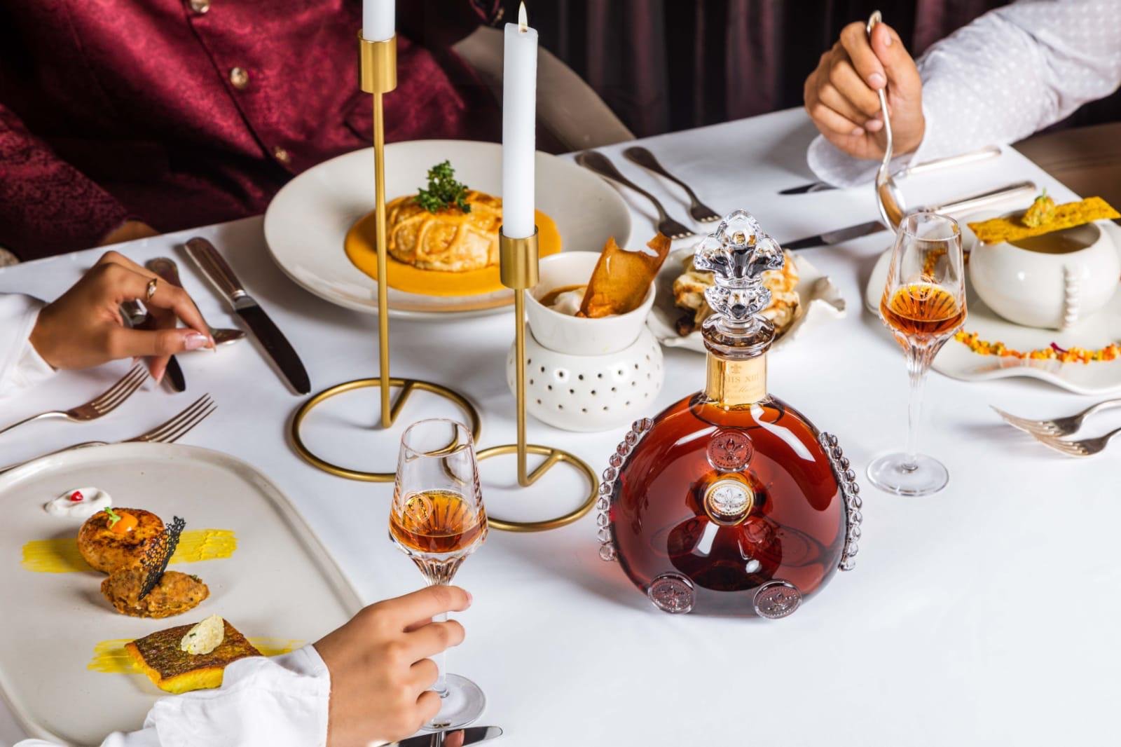 Louis XIII tasting table with Indian dishes by Chef Sameer Sehgal